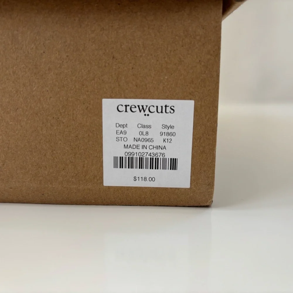 Crewcuts J.Crew Factory Boys Calvert Boot Chukkas Brown Leather Size 12, EUC